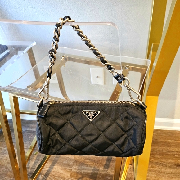 Prada Handbags - Prada | Mini Quilted Barrel Bag